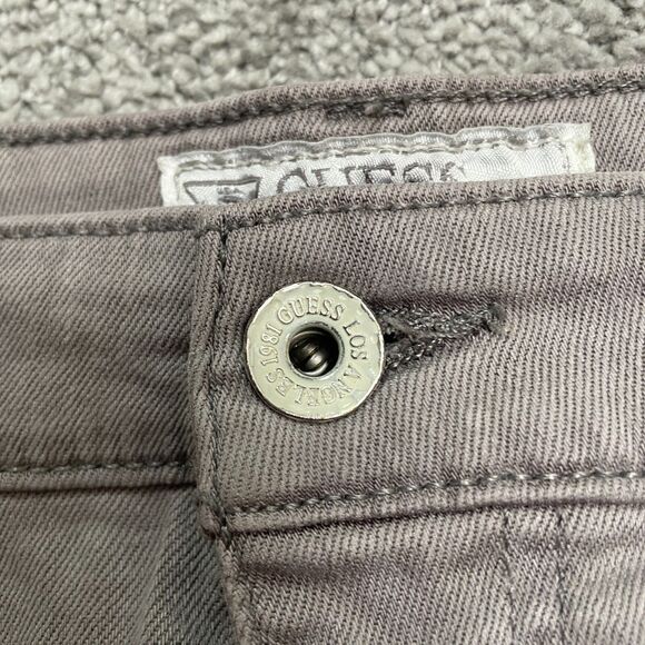 Guess Power Skinny Denim Jeans Womens 27 Gray Low Rise Stretch Casual 26x28 - Picture 4 of 16